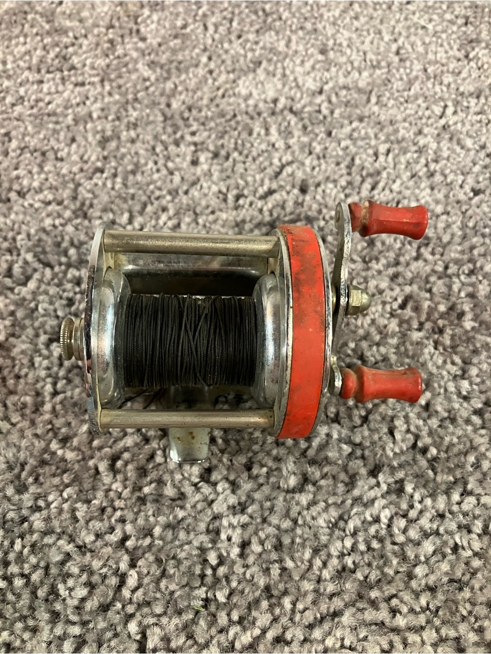 Vintage Great Lakes S-30 Fishing Reel Made in U.S.A. Red